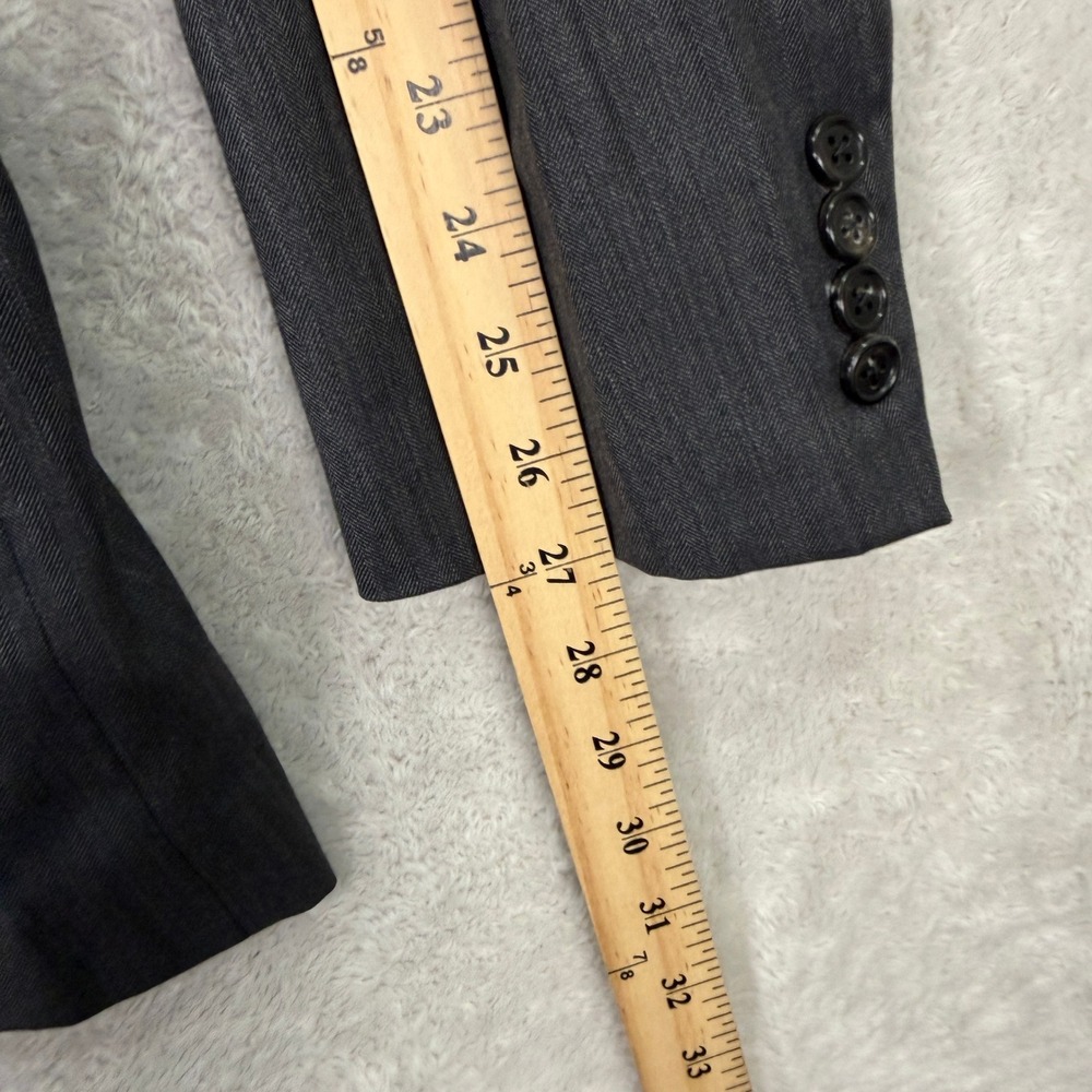 Hickey Freeman Men 40XL Slim Fit Madison Suit Grey Herringbone Wool 34x32 USA - Picture 11 of 16